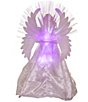 Kurt S. Adler 18#double; Multicolored Fiber-Optic LED White And Silver Angel Tree Topper - Image 2
