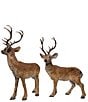 Kurt S. Adler Standing Brown Deer 2-Piece Tabletop Figurine Set - Image 2