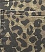 KUT from the Kloth Kelsey Leopard Print High Rise Ankle Flare Leg Jeans, Color:Sage - Image 4