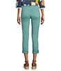 KUT from the Kloth Amy Straight Leg Rolled Up Fray Hem Cropped Jeans, Color:Sea Blue - Image 2
