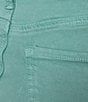 KUT from the Kloth Amy Straight Leg Rolled Up Fray Hem Cropped Jeans, Color:Sea Blue - Image 4