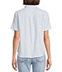 KUT from the Kloth Araceli Tencel Stripe Shirt, Color:Blue/White - Image 2