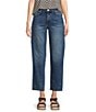 KUT from the Kloth Ashley High Rise Barrel Denim Jeans, Color:Moderate/Dark Wash - Image 1