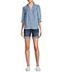 KUT from the Kloth Catherine Boyfriend Mid Rise Shorts, Color:Individuality - Image 3