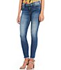 Color:Guileless W/Medium Base Wash - Image 1 - Connie Ankle Frayed Hem Skinny Ankle Jeans