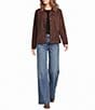 KUT from the Kloth Dakota Button Front Point Collar Long Sleeve Jacket - Image 3