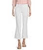KUT from the Kloth High Rise Raw Hem Ankle Flare Jeans, Color:Optic White - Image 1