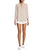 Color:Optic White - Image 3 - Jane High Rise Uneven Rolled-Up Raw Hem Stretch Denim Shorts