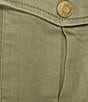 KUT from the Kloth Jocelyn Stretch Denim Point Collar Long Sleeve Trucker Jacket, Color:Sage Green - Image 4
