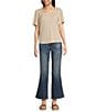 KUT from the Kloth Kelsey Stretch Denim Mid Rise Flare Leg Ankle Jeans, Color:Effectiveness - Image 3