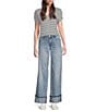 KUT from the Kloth Meg Fab-Ab High Rise Wide Leg Roll-Up Jeans, Color:Charming - Image 3