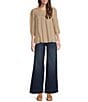 KUT from the Kloth Meg High-Rise Over-Size Wide-Stitch Jean, Color:Decisive - Image 3