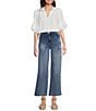KUT from the Kloth Meg High Rise Wide Leg Inset Front Pocket Jean, Color:Lovers W/Medium Wash - Image 3