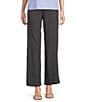 KUT from the Kloth Meg Linen Blend Wide Leg Pants, Color:Charcoal - Image 1