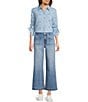 KUT from the Kloth Meg Soft Stretch Denim High Rise Wide Leg Jeans - Image 3