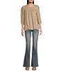 KUT from the Kloth Natalie Mid-Rise Flare Jean, Color:Worthy - Image 3