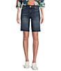 KUT from the Kloth Natalie Stretch Denim Mid Rise Bermuda Shorts, Color:Humility - Image 1