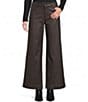 Kut from the Kloth Petite Meg Coated High Rise Wide Leg Ankle Jeans - Image 1