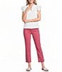 KUT from the Kloth Petite Size Amy Flare Leg Razor Hem Ankle Jeans - Image 3