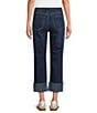 KUT from the Kloth Petite Size Fay High Rise Rolled Up Cuff Raw Hem Jeans, Color:Unequalled - Image 2