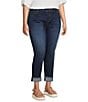 KUT from the Kloth Plus Size Catherine Roll-Up Cuff Boyfriend Jeans, Color:Abelia - Image 3