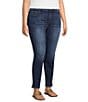 KUT from the Kloth Plus Size Reese High Rise Tapered Ankle Jeans, Color:Enchantment - Image 3