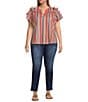 KUT from the Kloth Plus Size Reese High Rise Tapered Ankle Jeans, Color:Enchantment - Image 5