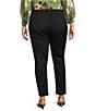 KUT from the Kloth Plus Size Reese High Rise Tapered Ankle Jeans, Color:Black - Image 2