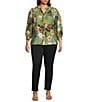 KUT from the Kloth Plus Size Reese High Rise Tapered Ankle Jeans, Color:Black - Image 3