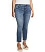 KUT from the Kloth Plus Size Reese High-Rise Tapered Slim Ankle Jeans, Color:Reborn - Image 3