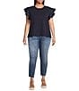 KUT from the Kloth Plus Size Reese High-Rise Tapered Slim Ankle Jeans, Color:Reborn - Image 5
