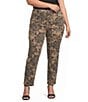 KUT From The Kloth Plus Size Stretch Twill Floral Straight Leg Ankle Pants - Image 1