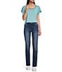KUT from the Kloth Stevie Slight Knicking Straight Leg Jeans, Color:Endurable - Image 3