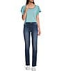 KUT from the Kloth Stevie Slight Knicking Straight Leg Jeans, Color:Endurable - Image 3