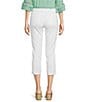 KUT from the Kloth Stretch Denim High Rise Cropped Straight Leg Jeans, Color:Optic White - Image 2