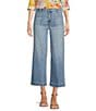 Color:Revealing with New Wash - Image 1 - Stretch Denim High Rise Wide Leg Jeans