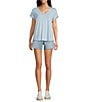 KUT from the Kloth Taylor High Rise Stretch Denim Shorts, Color:Freedom - Image 3