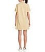 KUT from the Kloth Terra Point Collar Short Sleeve Button Front Cargo Shirt Dress, Color:Yellow - Image 2