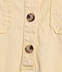 KUT from the Kloth Terra Point Collar Short Sleeve Button Front Cargo Shirt Dress, Color:Yellow - Image 3