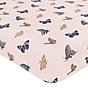 Kyte BABY Baby Bamboo Butterfly Print Crib Sheet, Color:Blush Butterfly - Image 1