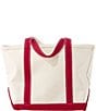 Color:Red Trim - Image 2 - L.L. Bean Boat and Tote®, Open-Top Regular Handle Tote Bag