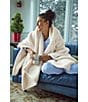 L.L.Bean L.L. Bean Cozy Plush Patch Pocketed Wearable Throw, Color:Cream - Image 7