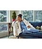 L.L.Bean L.L. Bean Cozy Plush Patch Pocketed Wearable Throw, Color:Cream - Image 9