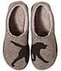 Color:Taupe/Chocolate Dog - Image 1 - Daybreak Scuff Dog Motif 2 Slippers