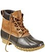 Color:Tan/Brown - Image 1 - Waterproof Leather 6'' Padded Collar Bean Boots