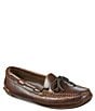 Color:Brown - Image 1 - Men's Double-Sole Leather Slippers