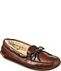 L.L. Bean Men's Leather Double-Sole Shearling Lined Slippers - Image 1