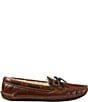 L.L. Bean Men's Leather Double-Sole Shearling Lined Slippers - Image 2