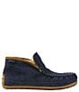 Color:Carbon Navy/Saddle - Image 2 - Men's Wicked Good Boot Moc Winter Slippers
