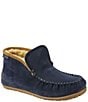 Color:Carbon Navy/Saddle - Image 1 - Men's Wicked Good Boot Moc Winter Slippers